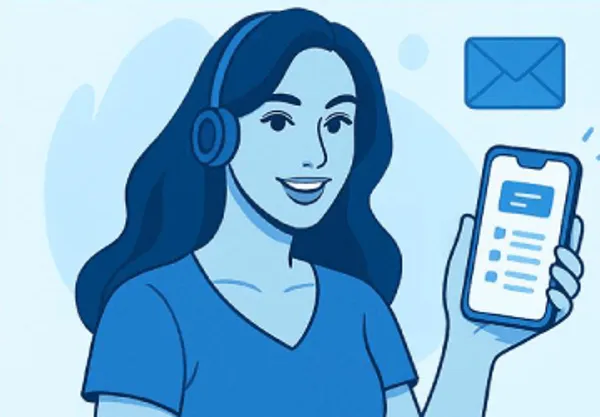 Jodie answering calls and sending you information