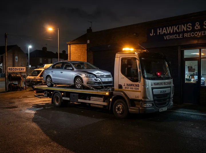 After-hours accident recovery call handled by AI answering service