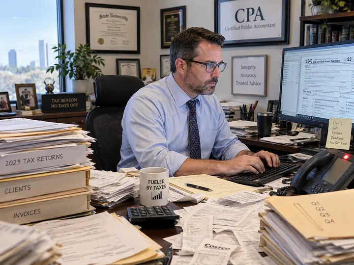 CPA unable to answer phone during busy tax season