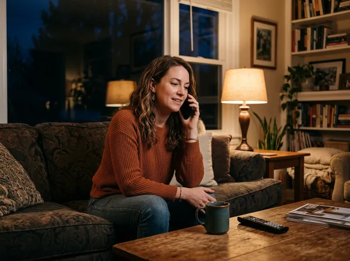 After-hours business inquiry being answered by AI phone service