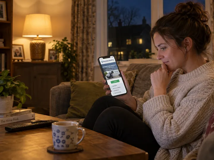 After-hours business enquiry being answered by AI phone service