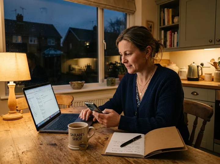 After-hours business inquiry being answered by AI phone service