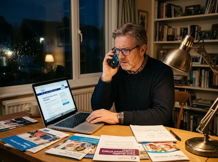 After-hours home care enquiry being answered by AI phone service