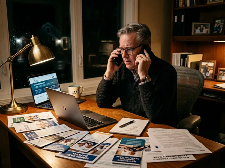 After-hours home health care inquiry being answered by AI phone service