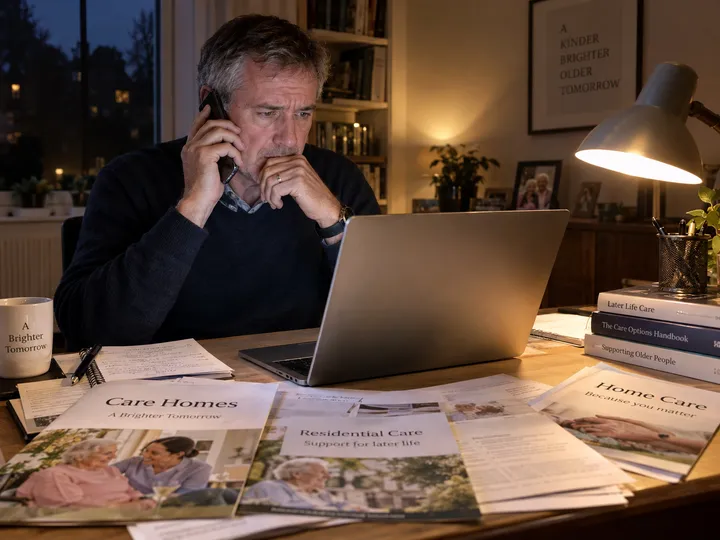 After-hours home care enquiry being answered by AI phone service
