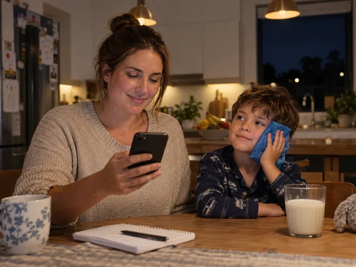After-hours dental emergency call being answered by AI phone service