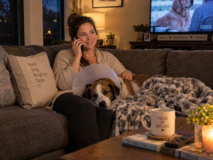 Evening call about special care dog walking answered by AI