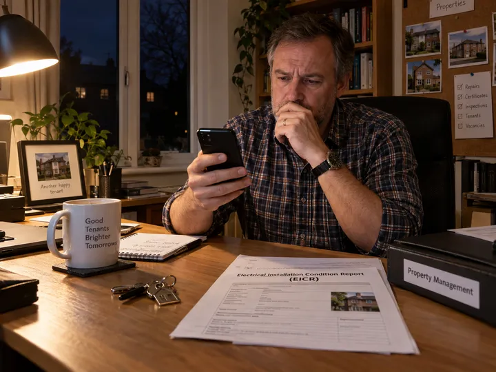 After-hours electrical call being answered by AI phone service