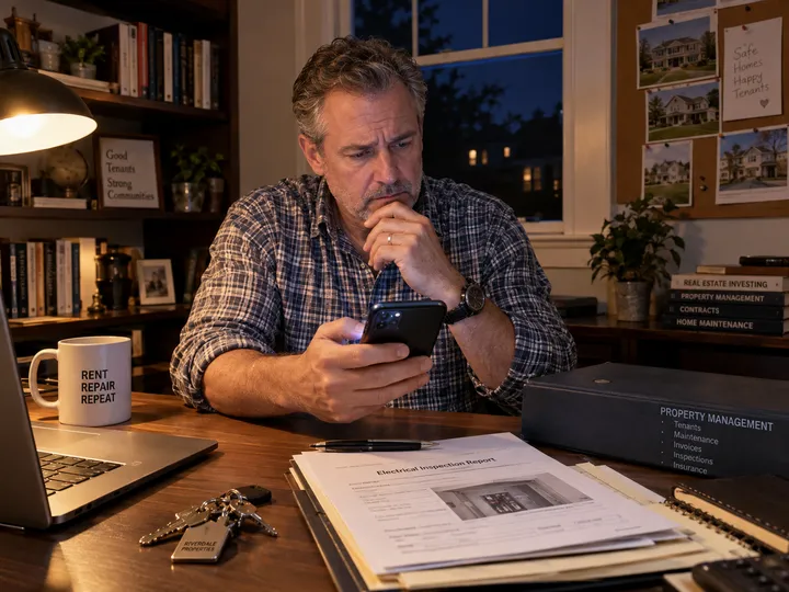 After-hours electrical call being answered by AI phone service