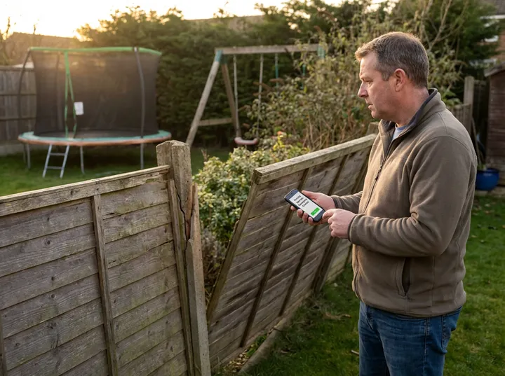 After-hours fencing concern call being answered by AI phone service