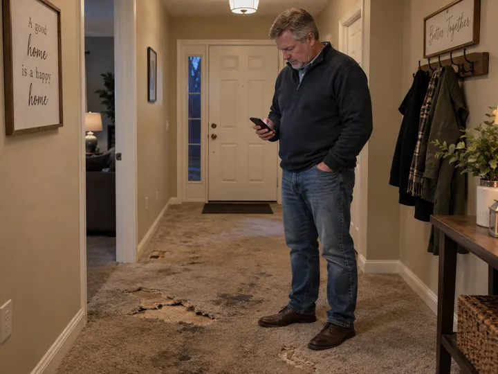 After-hours landlord flooring call being answered by AI phone service