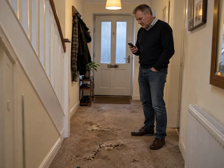 After-hours landlord flooring call being answered by AI phone service