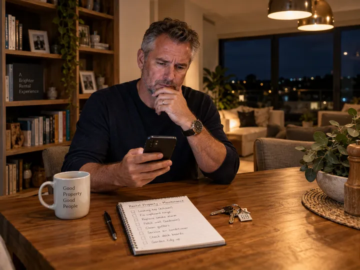 After-hours strata manager call being answered by AI phone service