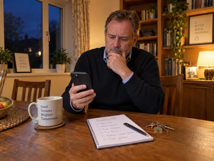 After-hours property manager call being answered by AI phone service