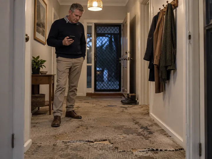 After-hours landlord flooring call being answered by AI phone service