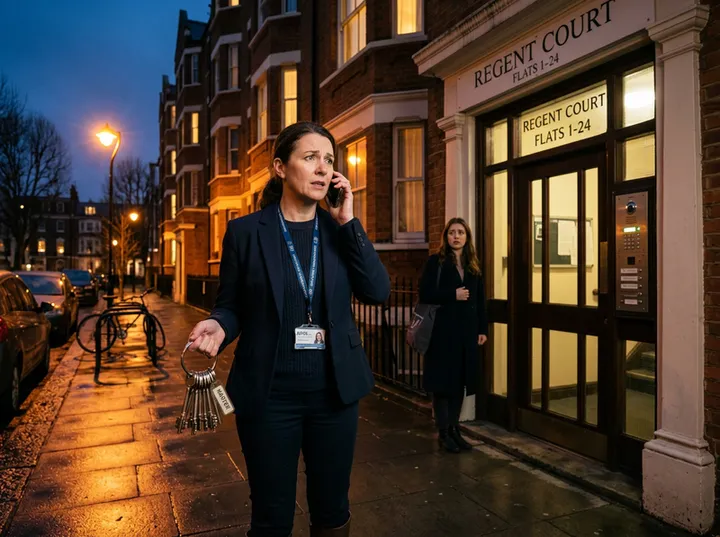 After-hours property manager call being answered by AI phone service