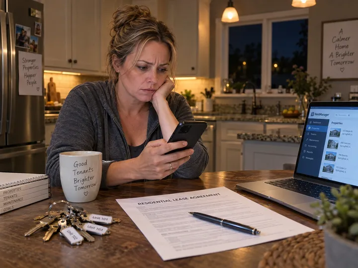 After-hours property manager call being answered by AI phone service