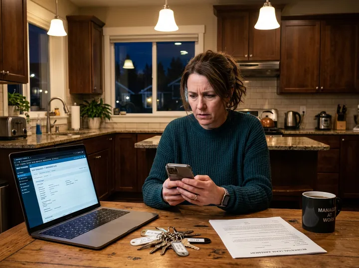 After-hours property manager call being answered by AI phone service