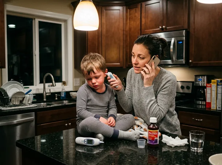 After-hours patient concern call being answered by AI medical receptionist