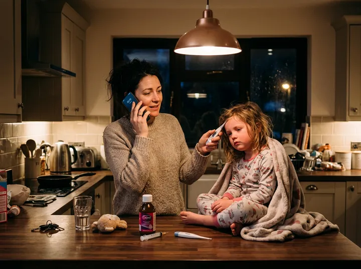 After-hours patient concern call being answered by AI medical receptionist