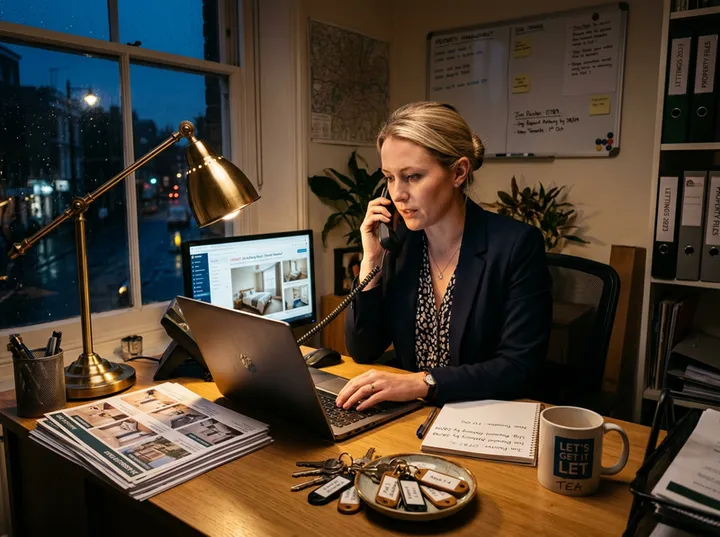 After-hours letting agent call being answered by AI phone service