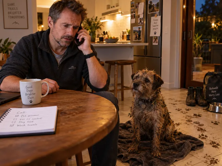 Evening call about urgent dog grooming answered by AI