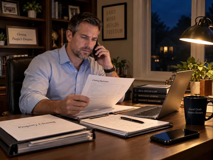 After-hours attorney call about property closing answered by AI phone service