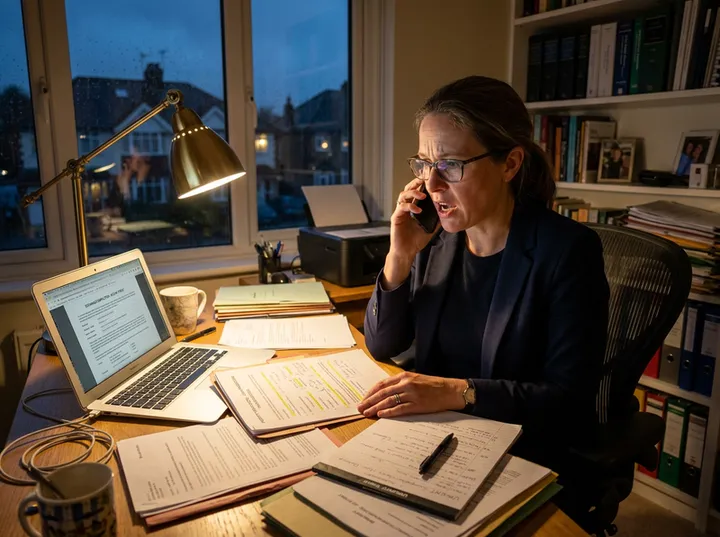 After-hours solicitor call about property chain answered by AI phone service