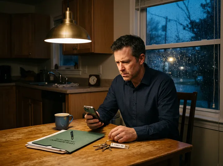 After-hours roofing emergency call being answered by AI phone service