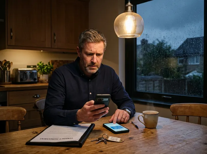 After-hours roofing emergency call being answered by AI phone service