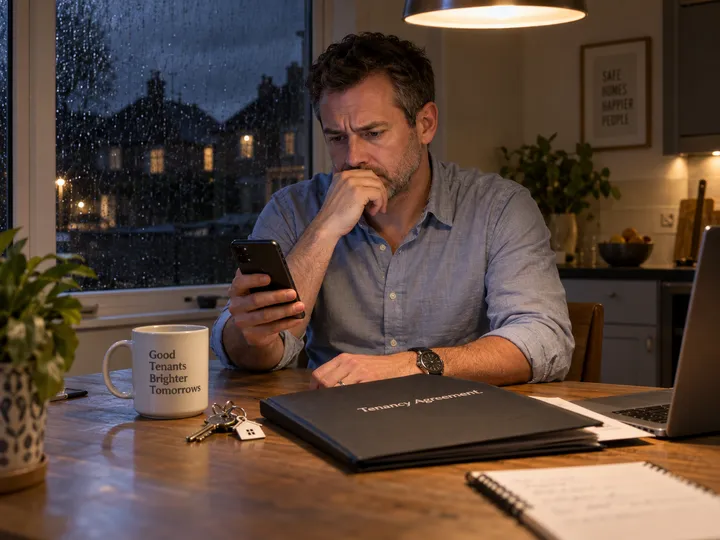 After-hours roofing emergency call being answered by AI phone service