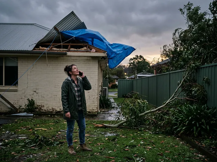 After-hours emergency call about storm damage being answered by AI service
