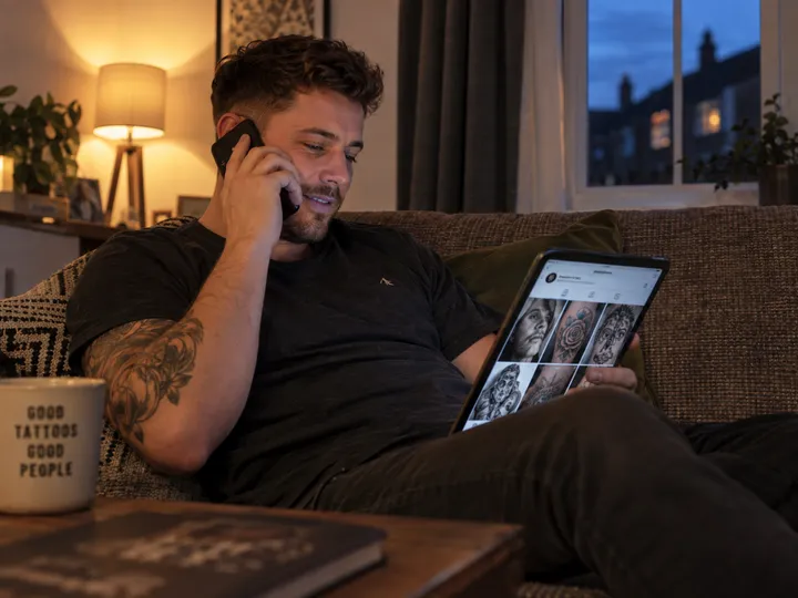 Evening tattoo booking enquiry answered by AI phone service