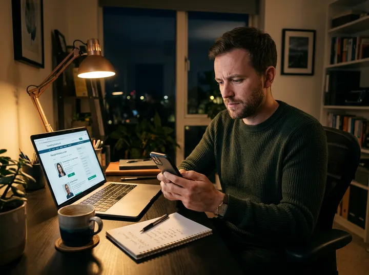 After-hours therapy enquiry being answered by AI phone service