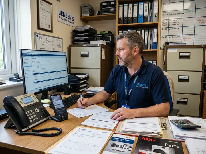 Customer calling about warranty follow-up on a previous appliance repair