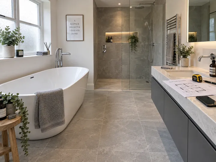 AI receptionist capturing bathroom renovation quote details