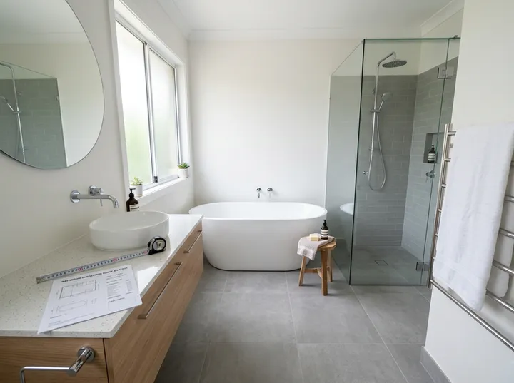 AI receptionist capturing bathroom renovation quote details