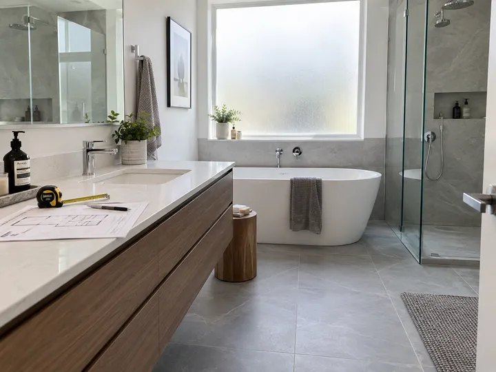 AI receptionist capturing bathroom remodel quote details