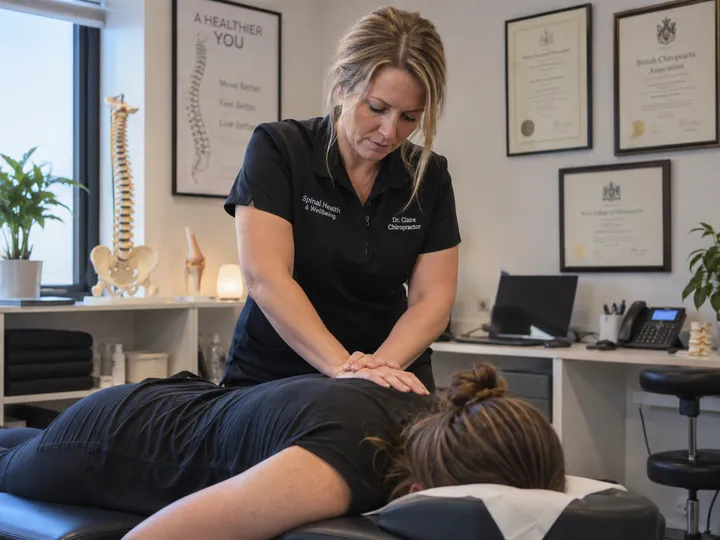 Chiropractor focused on patient treatment while AI handles incoming calls
