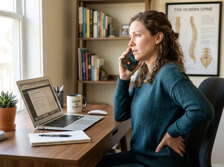 New patient calling to book first chiropractic appointment for back pain