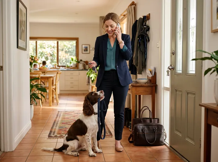Dog owner calling to book regular dog walking service