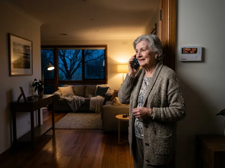 Emergency air conditioning breakdown call being handled by AI answering service