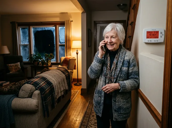 Emergency furnace failure call being handled by AI answering service