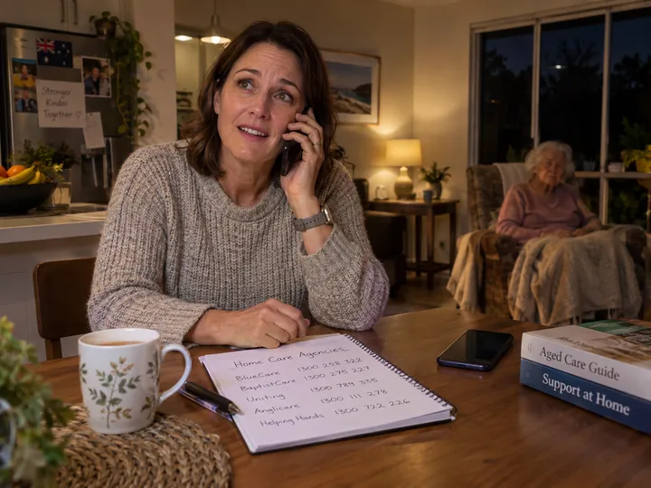 Family member calling about in-home care being answered by AI answering service