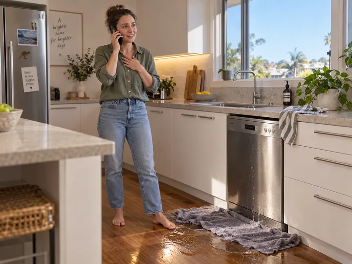 Emergency home repair call being handled by AI answering service