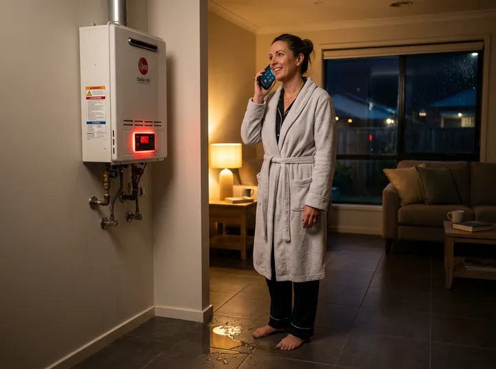 Emergency plumbing callout being handled by AI answering service