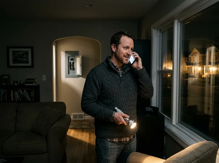 Emergency power outage call being handled by AI answering service