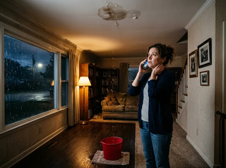 Emergency hail damage call being handled by AI answering service