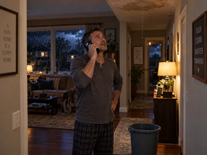 Emergency hail damage call being handled by AI answering service
