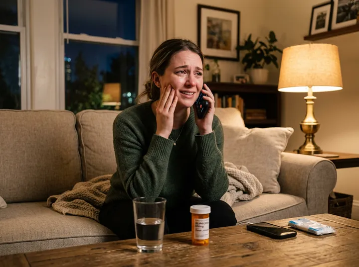 Emergency toothache call being handled by AI dental office receptionist